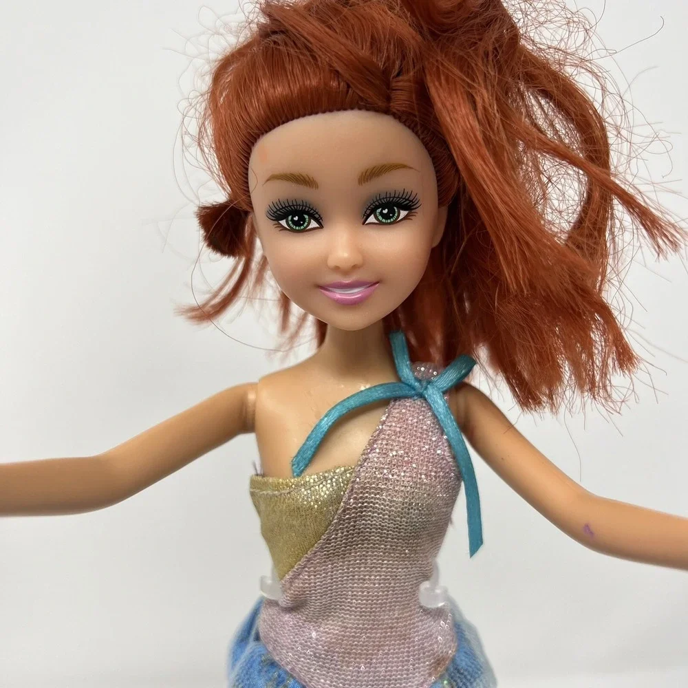 Zuru Sparkle Girlz Fashion Fantasy Doll Collection Red Hair Doll Pink Blue Dress
